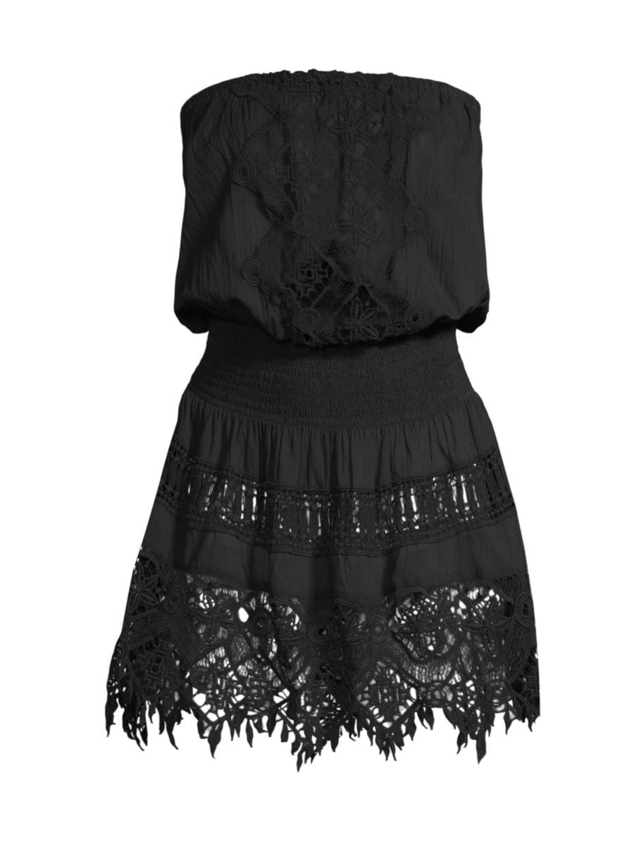 Maddison Lace-Trimmed Cover-Up Dress | Saks Fifth Avenue