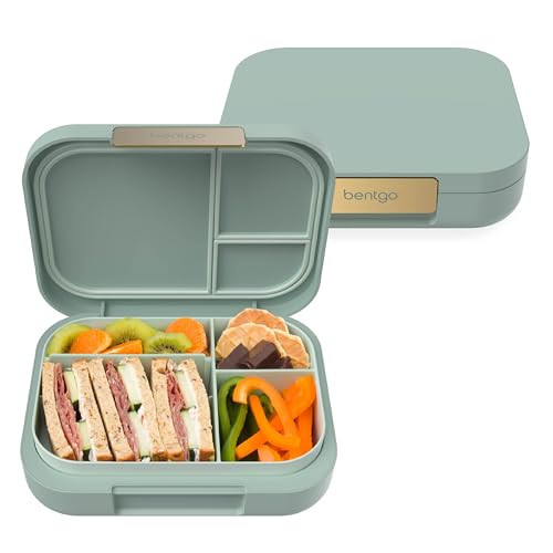 Bentgo Modern - Adult & Teen Bento Lunch Box; 3-4 Compartments, Leak-Resistant, 5.5 Cup Capacity/44 fl oz, Improved Locking Clips, Reusable, BPA-Free, Dishwasher/Microwave Safe Tray (Mint Green) | Amazon (US)
