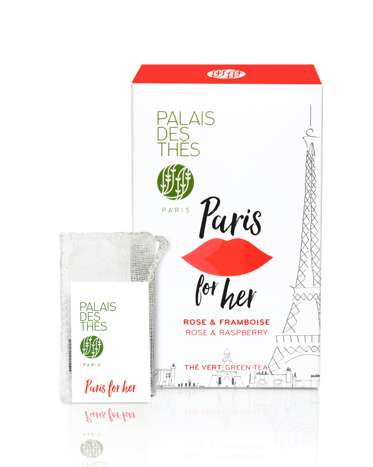 Paris For Her Rose & Raspberry Green Tea, 20 Bags | Neiman Marcus