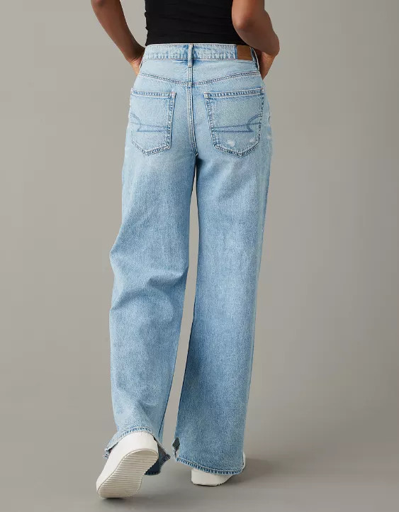AE Dreamy Drape Super High-Waisted Baggy Wide-Leg Jean | American Eagle Outfitters (US & CA)