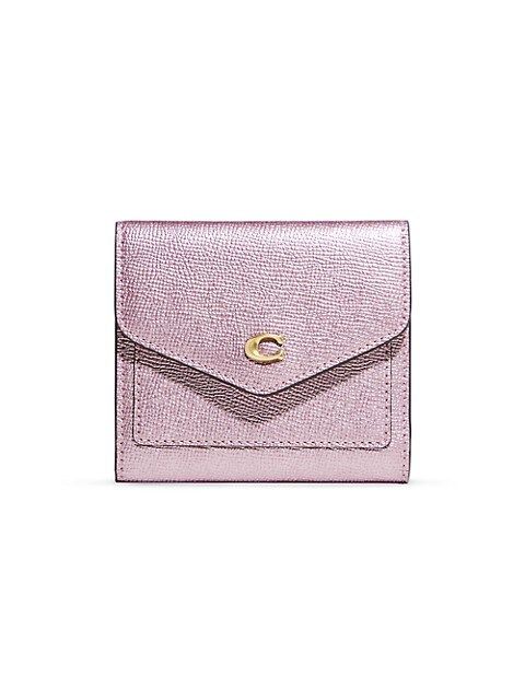 Small Wyn Metallic Leather Wallet | Saks Fifth Avenue