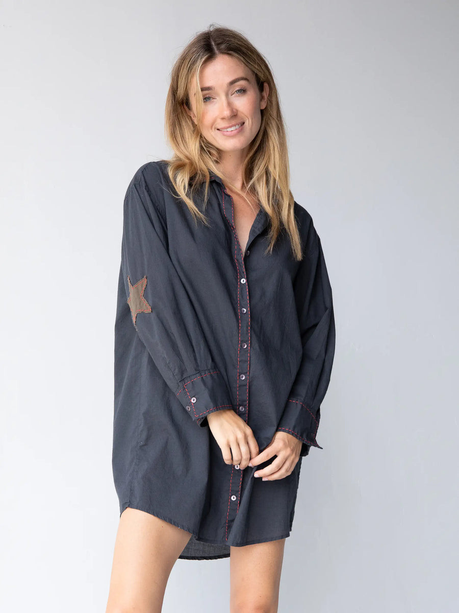 Lesli Shirt Dress - Charcoal | Natural Life