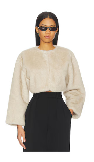 Rowdie Faux Fur Jacket in Angora | Revolve Clothing (Global)