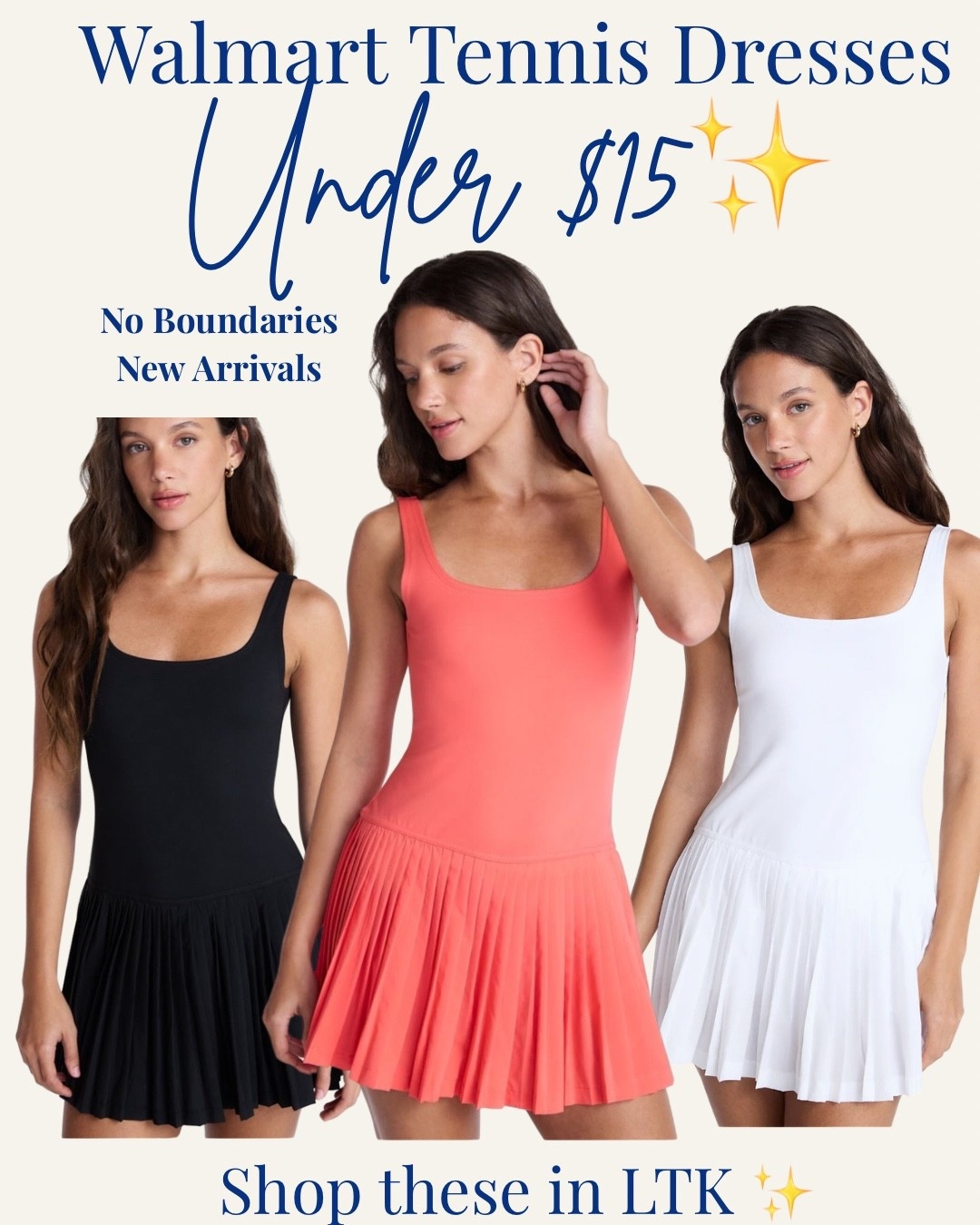 UNDER $15! 🎾✨

These No Boundaries tennis dresses from Walmart are one of my favorite new arrivals! Comfortable, flattering, and perfect for summer errands, travel, casual outings, and everyday wear.

Shop all my Walmart finds in LTK!

#WalmartFashion #WalmartDresses #TennisDress #NoBoundaries #AffordableFashion #WalmartFinds #SummerStyle #FashionOver50 #FashionOver40 #LTKStyle #LTKFashion #CasualFashion #AthleticDress #BudgetFashion #ShopMyLook #walmart creator

#LTKU #LTKOver40 #LTKActive