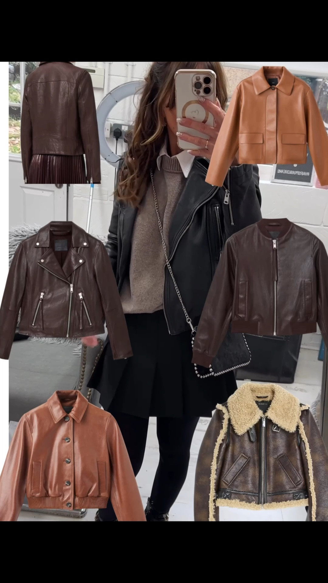 My favourite leather jacks, a staple for any wardrobe. Brown leather jacket, Tan, leather jacket, biker jacket, leather bomber jacket, pleather jackett

#LTKautumn #LTKwinter #LTKuk