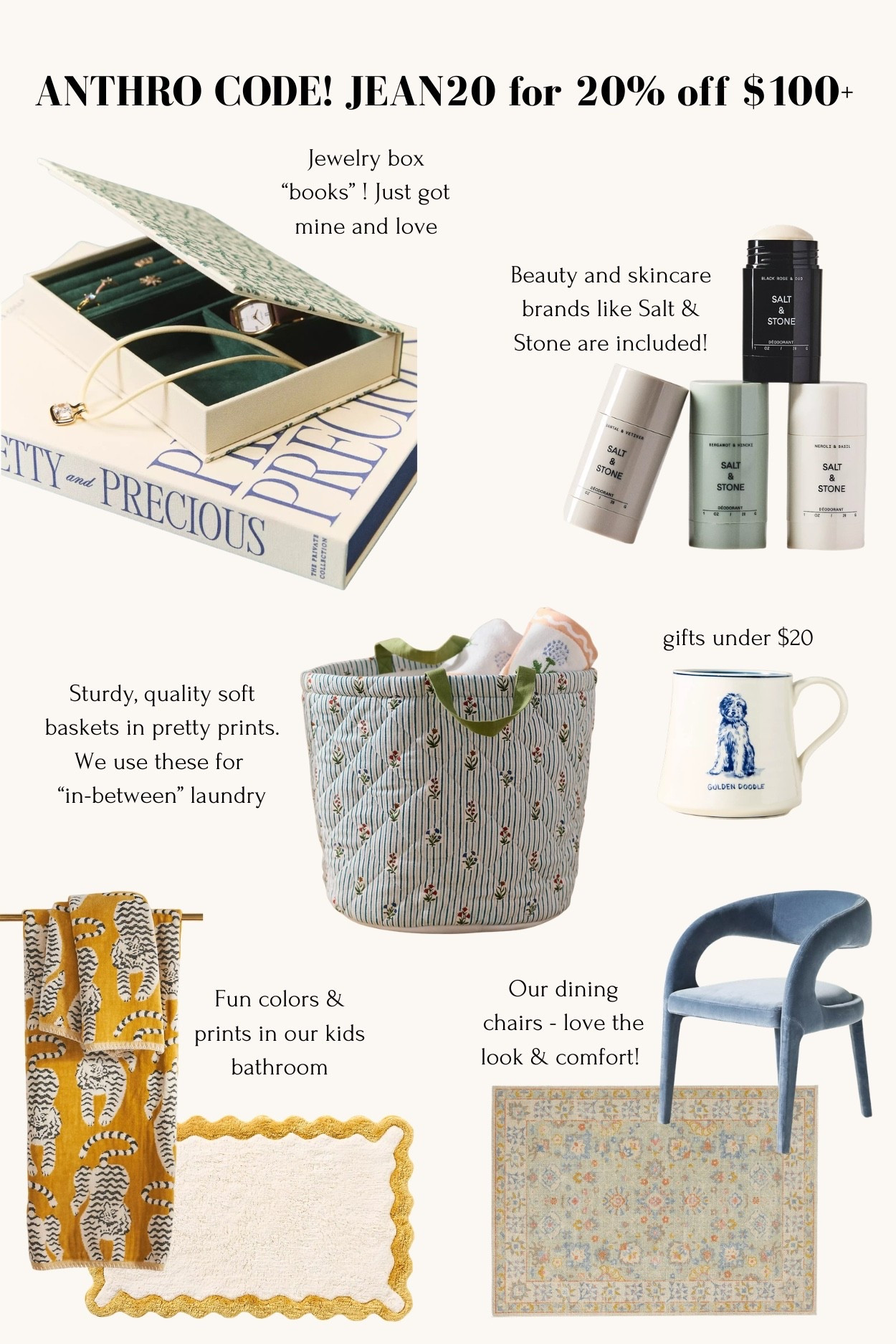 Anthropologie code! Use JEAN20 for 20% off full priced order $100+, ends 3/9.

Home and beauty items

#LTKSaleAlert #LTKHome #LTKSpringSale