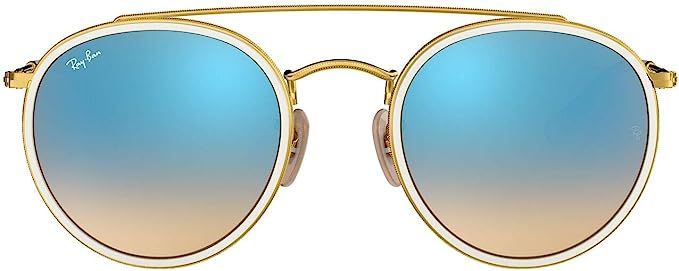 Ray-Ban Rb3647n Double Bridge Round Sunglasses | Amazon (US)