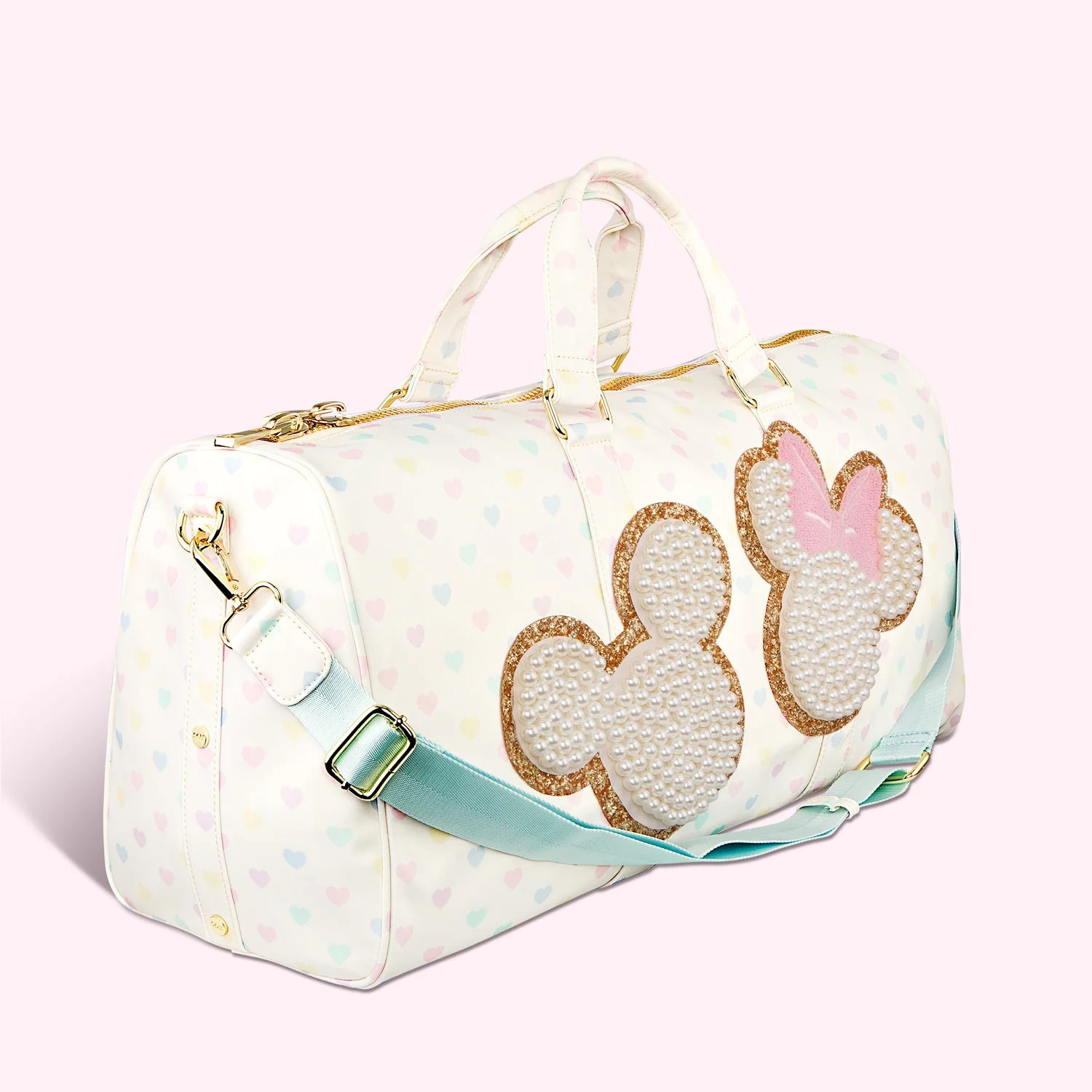 Mickey & Minnie Pastel Hearts Duffle Bag | Stoney Clover Lane