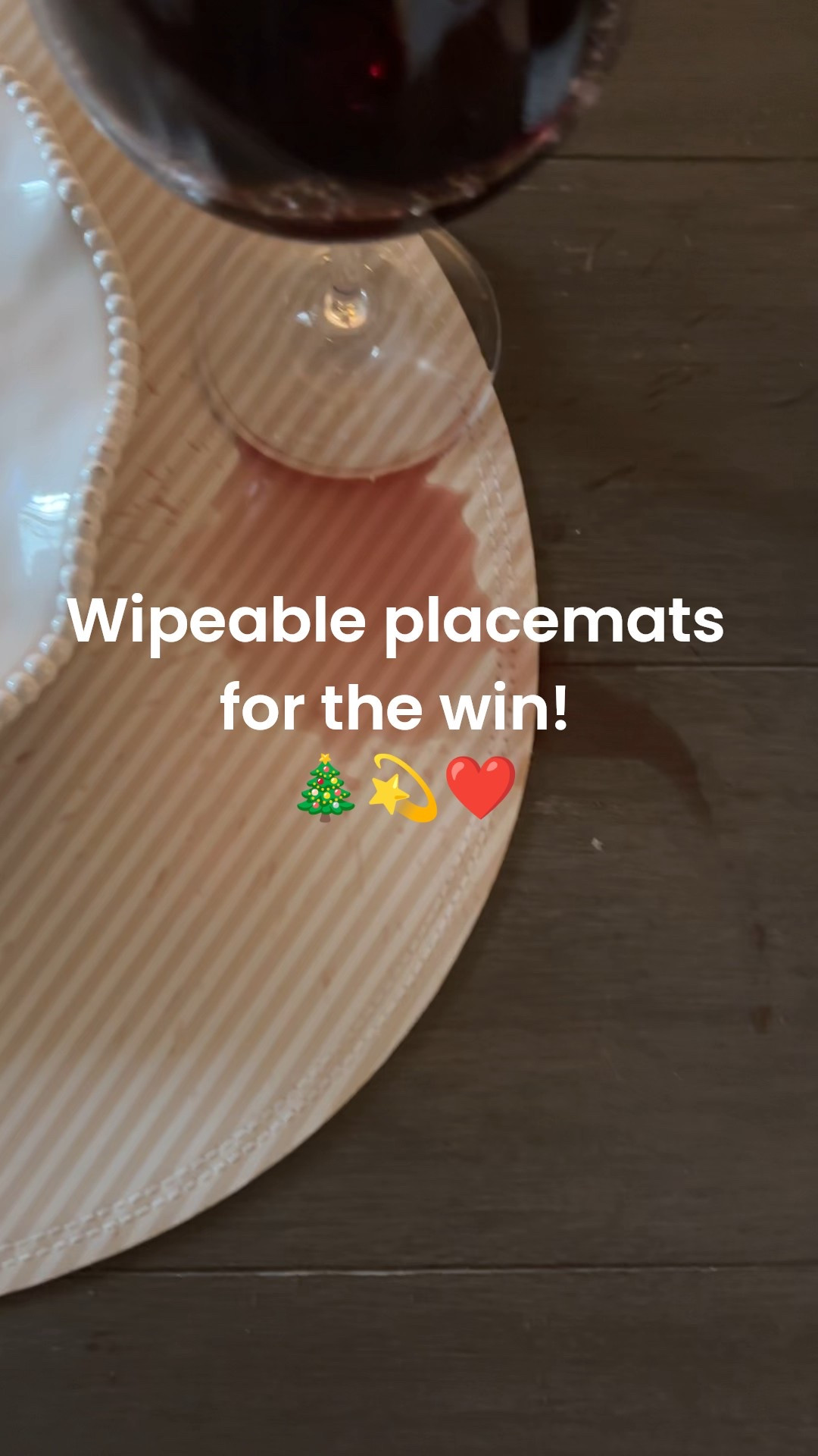 These Table 06 wipeable placemats are a game changer! I tested these several times over Thanksgiving and they really worked great! 