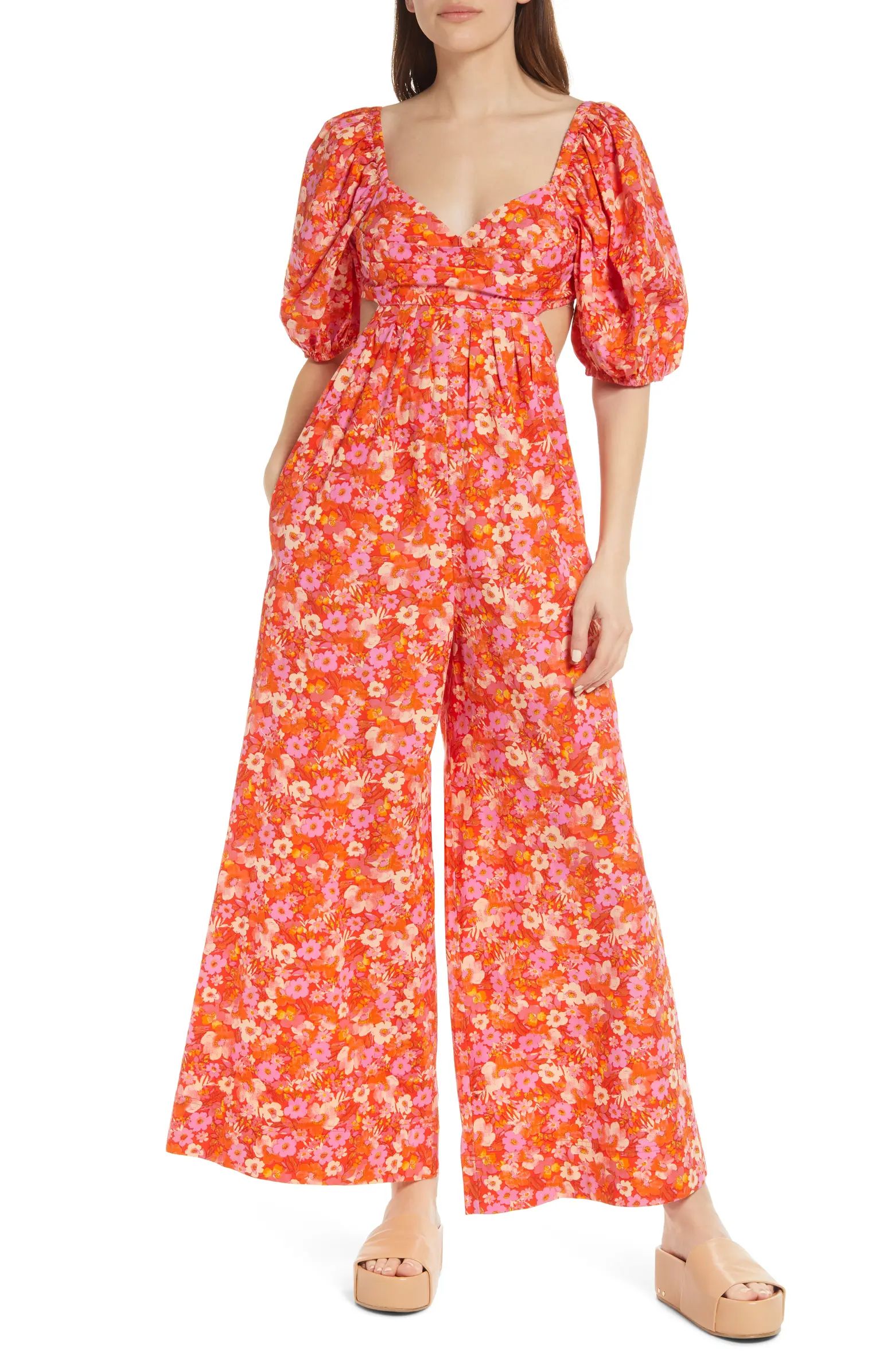 Free People Amy Floral Cotton Jumpsuit | Nordstrom | Nordstrom
