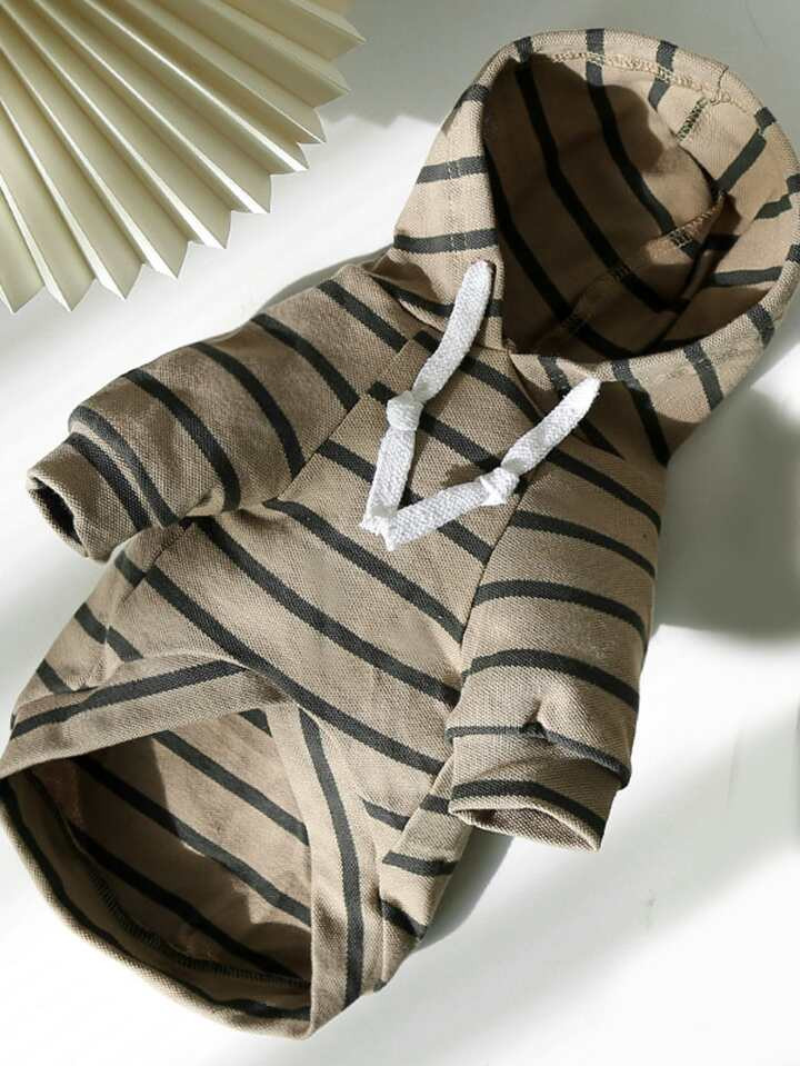 1pc Striped Pattern Pet Hoodie | SHEIN