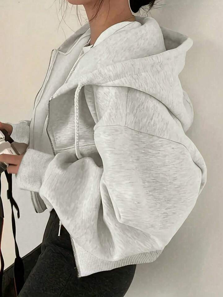 INAWLY Women's Hooded Sweatshirt With Drawstring,Long Sleeve Tops | SHEIN