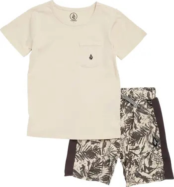 Kids' Crewneck T-Shirt & Swim Shorts Set | Nordstrom Rack