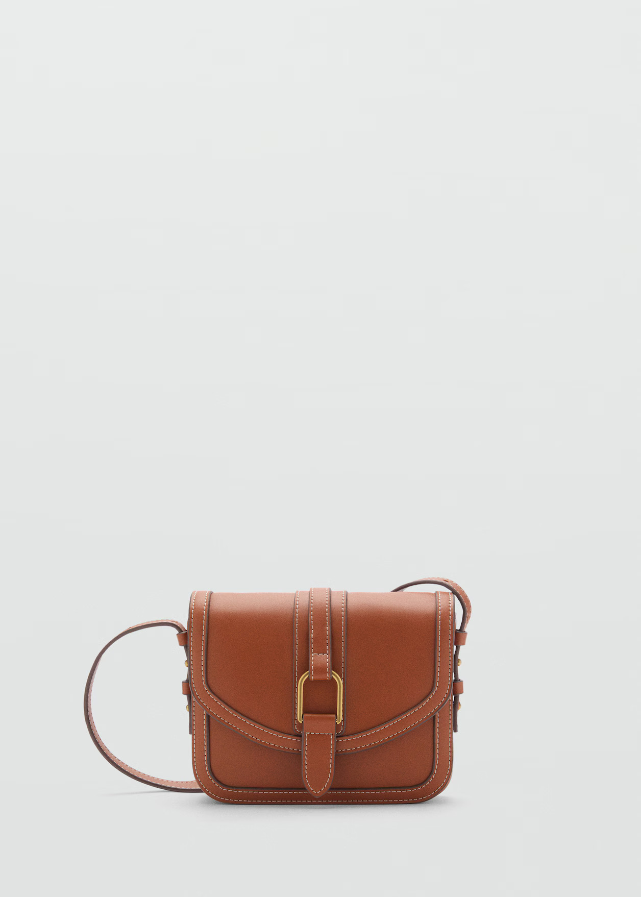 Leather-effect shoulder bag with buckle - Women | MANGO USA | Mango (US/MX/AU)