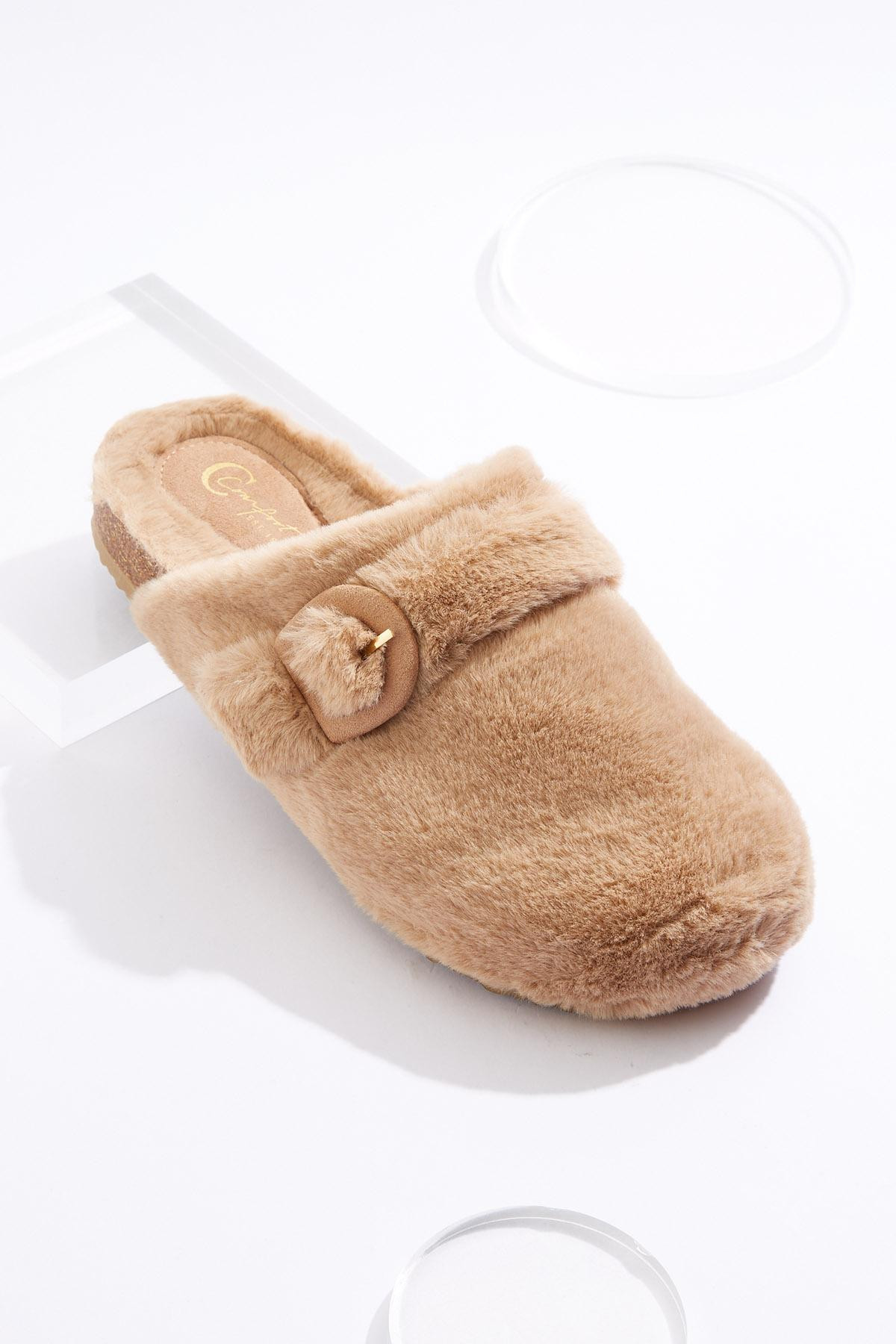 Faux Fur Buckle Clogs | Cato Fashions