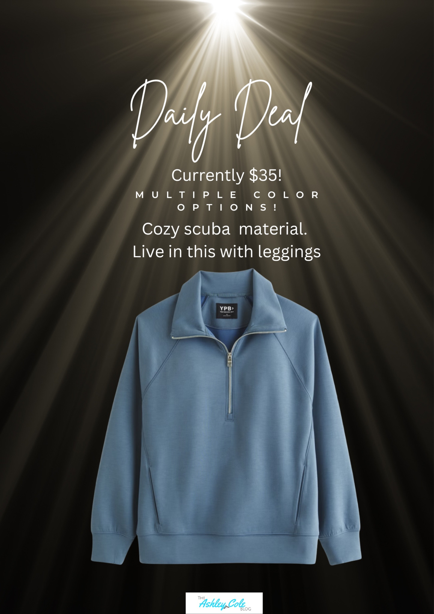 WFH-I’ve been living in this!  What the scuba material should be.  Lightweight, but still warm and cozy. 
.
#pullover #athleisure

#LTKFitness #LTKActive #LTKFindsUnder50