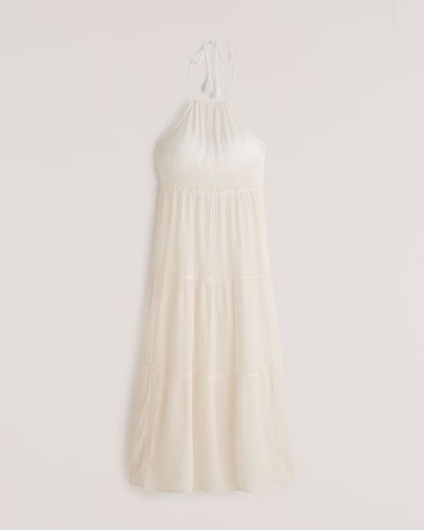 Sheer High-Neck Trapeze Coverup | Abercrombie & Fitch (US)