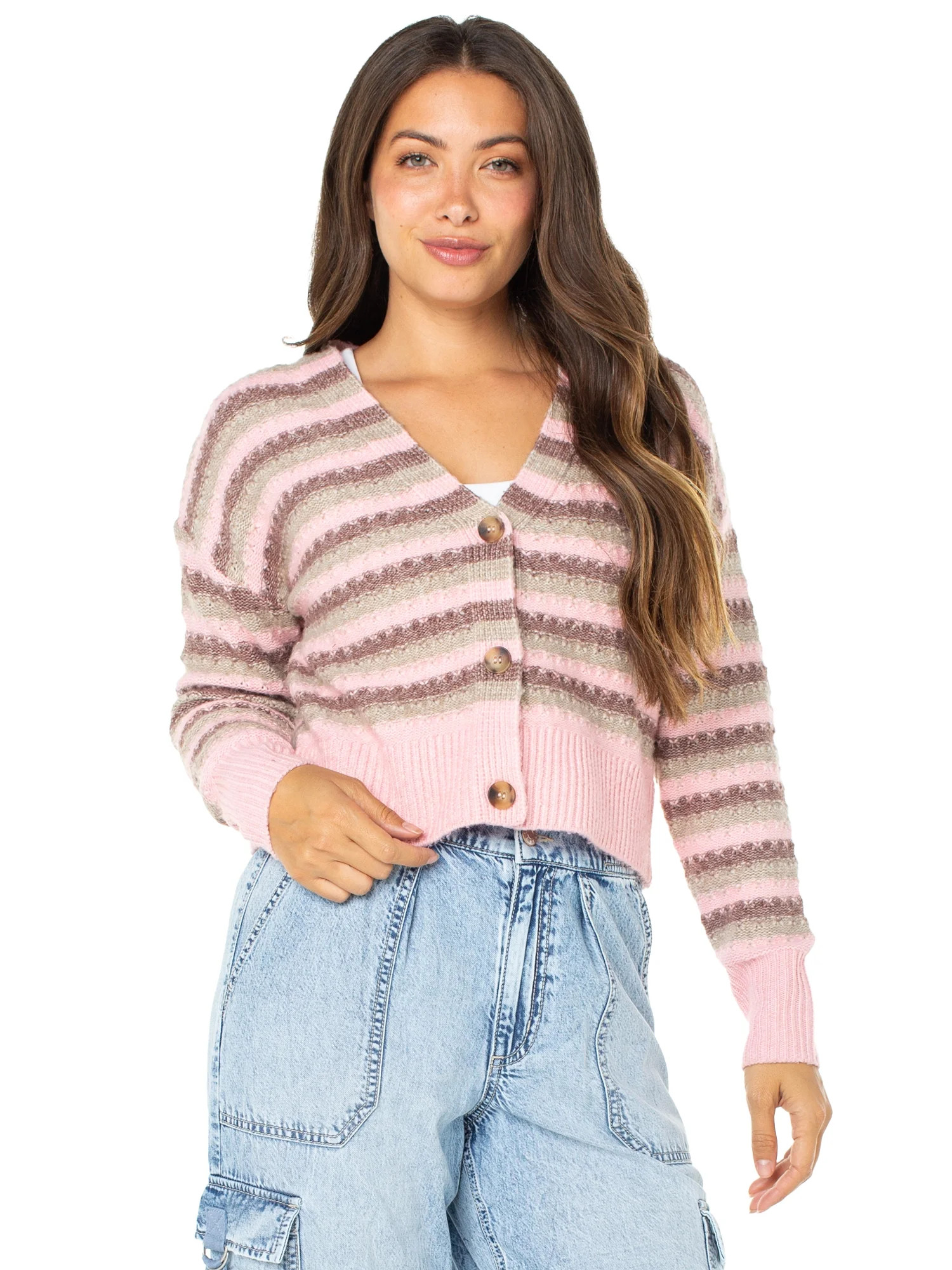 Celebrity Pink Juniors Boyfriend Cardigan, Sizes XS-XXXL | Walmart (US)