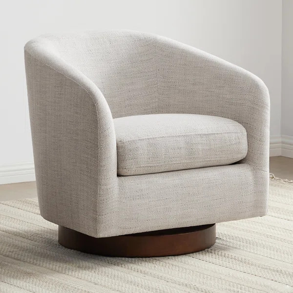 Aiden Upholstered Swivel Barrel Chair | Wayfair North America