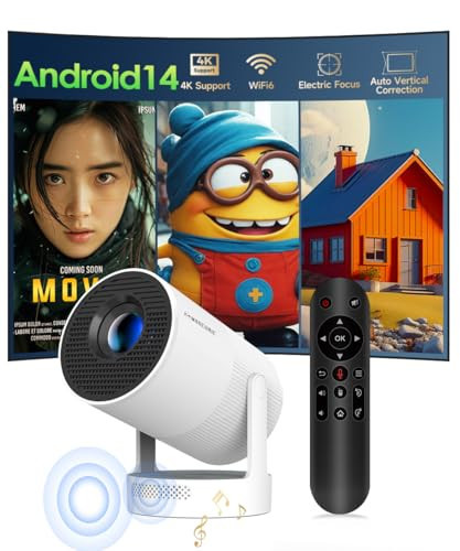 【Electric Focus】Magcubic Mini Projector 4K Support, Portable Projector with WiFi 6 and Bluetooth 5.4, Smart Proyector, 5W Soundbase Speaker, 180°Rotation for Home Theater | Amazon (US)