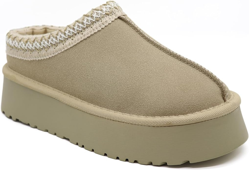 Women's Slippers Platform Mini Boots Short Ankle Boot Women Slippers Slip on Fur Fleece Lined Sho... | Amazon (US)