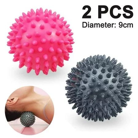 Pack of 2 Spiky Hard Massage Balls ， Plantar Fasciitis Muscle Soreness Massager Ball | Walmart (US)