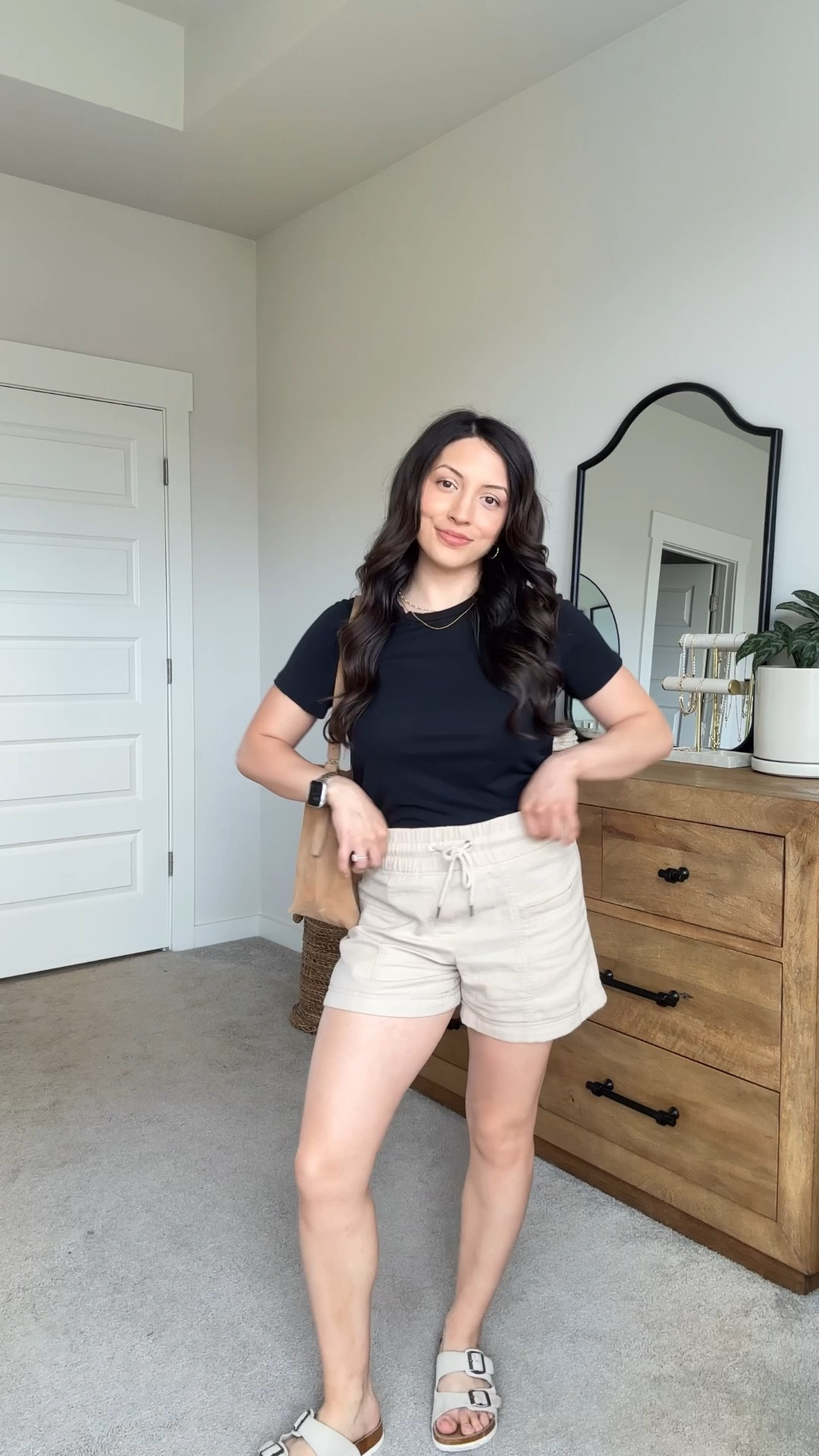 An easy outfit formula
Basic cotton tee
Linen shorts
Buckled sandals -I wore these a ton last summer! TTS
￼

#LTKPetite #LTKgrwm #LTKootd