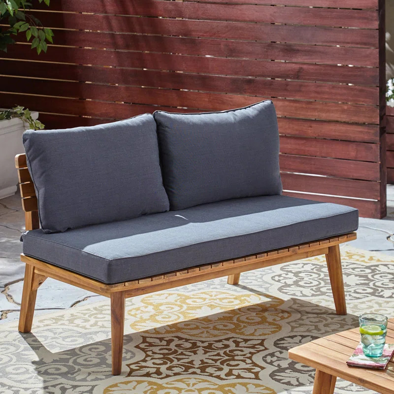 Eller 48.75'' Acacia Outdoor Loveseat | Wayfair North America