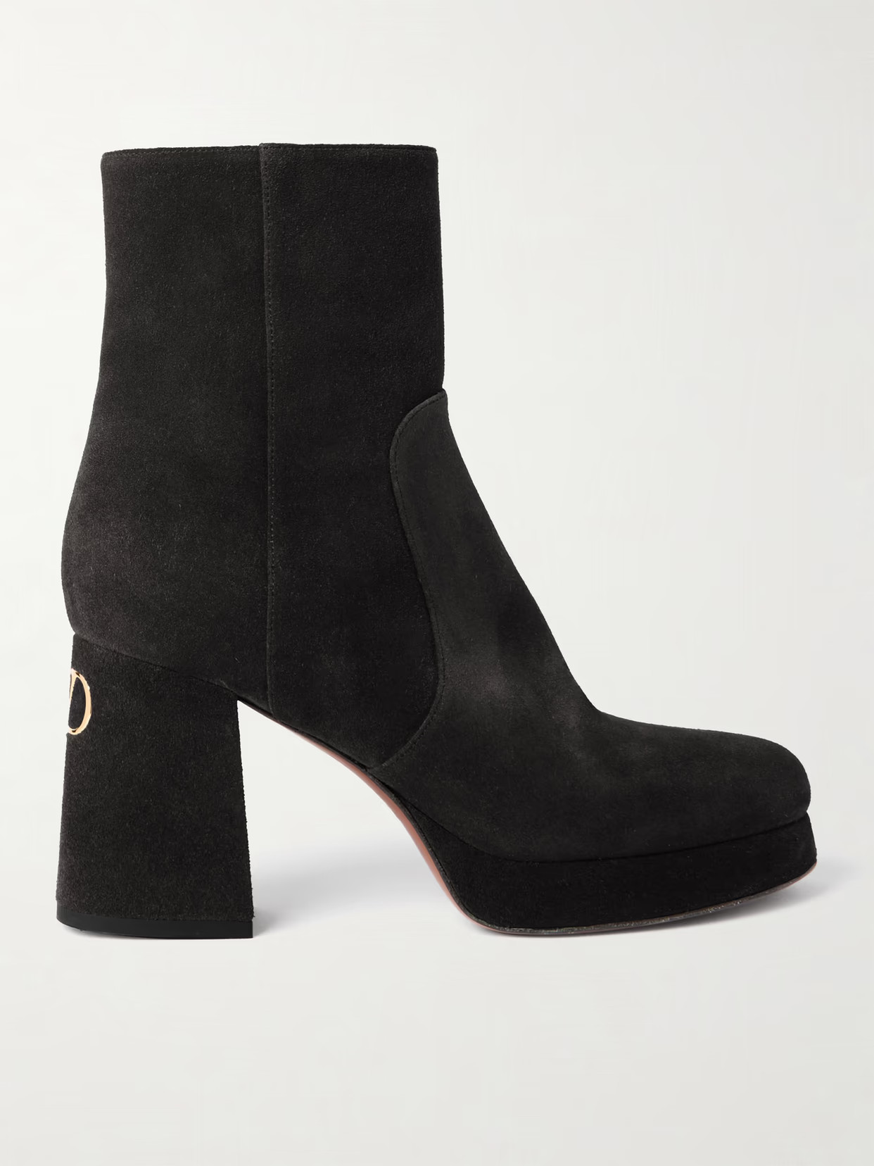 Valentino Garavani - Fawcette 90 Suede Ankle Boots - Black | NET-A-PORTER (US)