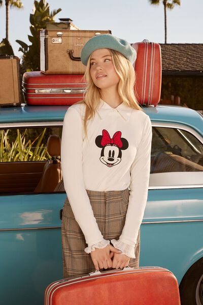 Disney Minnie Mouse Patch Top | Forever 21 (US)