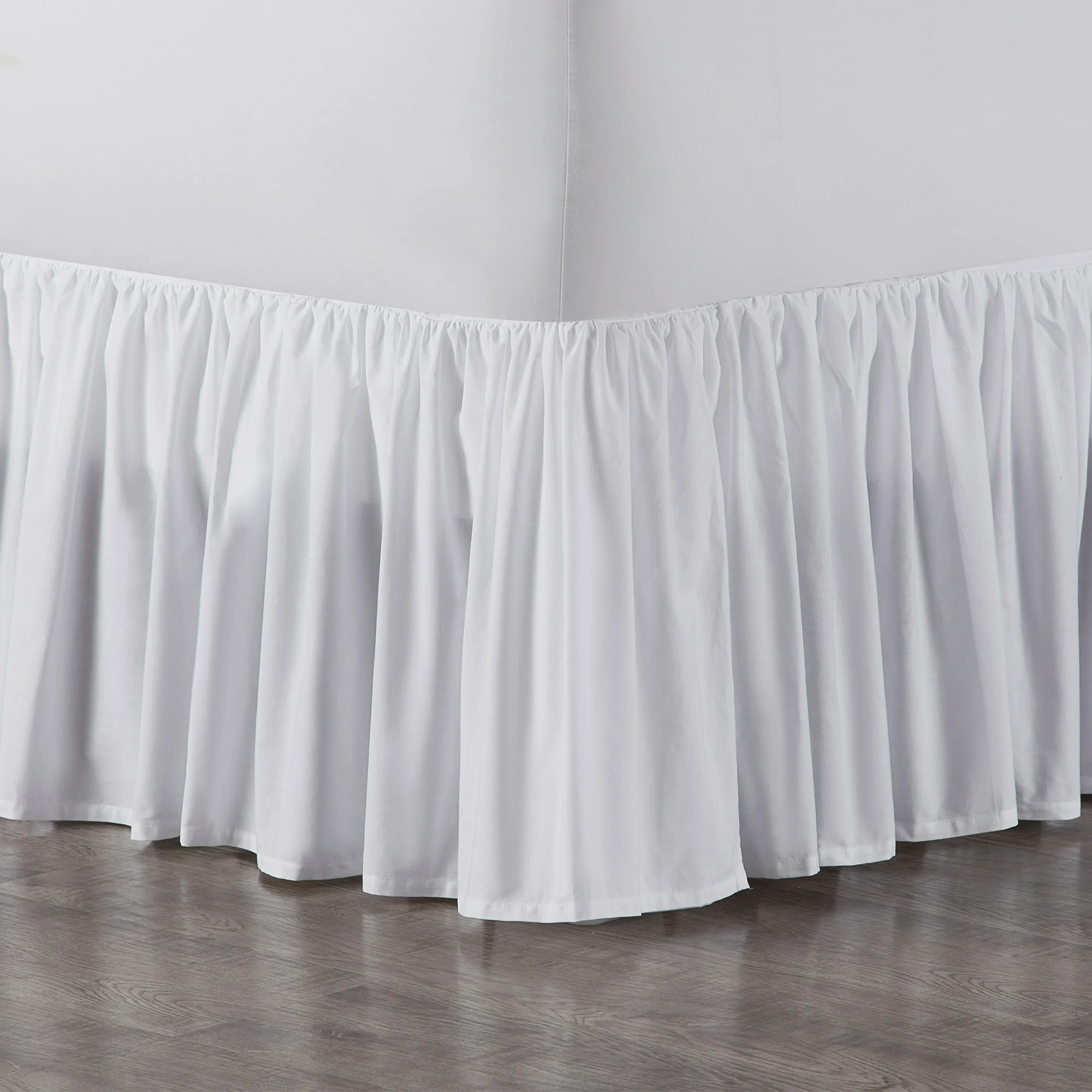 My Texas House Jacqueline White Ruffle Cotton Bed Skirt, Twin | Walmart (US)