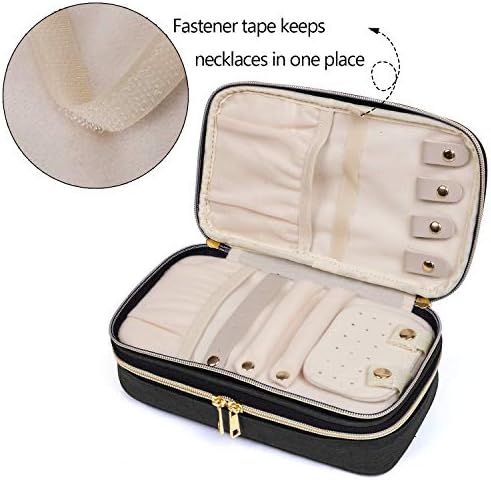 Teamoy Double Layer Jewelry Organizer, Jewelry Travel Case for Rings, Necklaces, Earrings, Bracelets | Amazon (US)