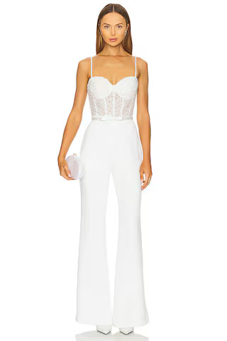 Nadine Merabi Beaded Embellished Jumpsuit in White from Revolve.com | Revolve Clothing (Global)