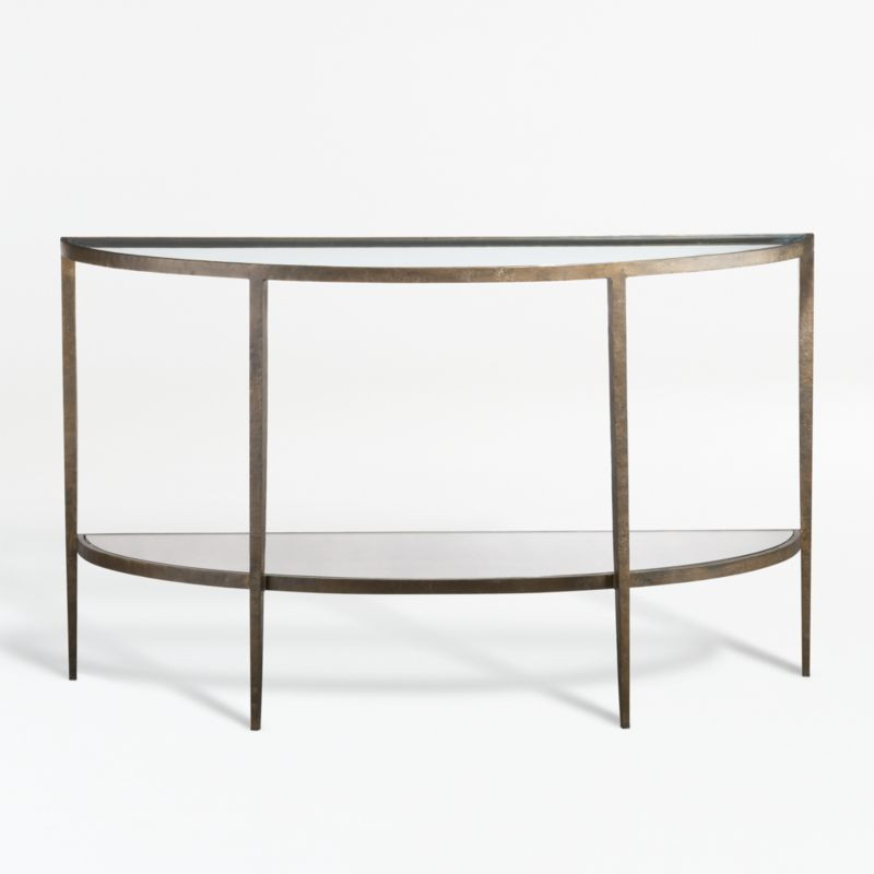 Clairemont Demilune Console Table + Reviews | Crate & Barrel | Crate & Barrel