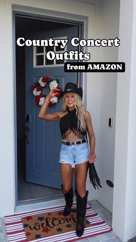Country Concert Outfits 🤠 These western outfits are perfect for your next country concert, music festival, Nashville trip, or bachelorette party! 🎶

Country concert outfits, music festival outfit inspo, western fashion, concert outfits, western style, rodeo outfit, cowgirl outfit, cowboy boots, bachelorette party outfit, Nashville style, country girl, cowgirl hat, denim and rhinestones, Morgan wallen concert, Taylor swift concert, eras tour, festival fashion, Amazon haul, summer outfits, cowgirl boots outfit, cowgirl hat, cowgirl chic, western style, Amazon fashion, country music, western fashion, white skirt set, white mini dkort, white crop top, bachelorette outfit, fringe denim jacket, cropped denim jacket, cowgirl outfit, white cowgirl boots, black crop top, denim shorts, high rise denim shorts, high waisted denim shorts, black cowgirl boots, black cowgirl hat, black belt, black fringe purse, cowgirl graphic tshirt, graphic tee shirt styled, lace skirt, black skirt, red cowgirl boots, red purse, black red bag, chic cowgirl outfit, stagecoach outfit, country music fest outfit, tshirt dress, denim dress, white cowgirl hat, rhinestone cowgirl hat, rhinestone cowgirl boots, Thomas Rhett, Luke combs, Kelsea Ballerini, Carrie underwood, Shania Twain,  Kenny Chesney, Zac brown, Taylor swift concert outfit, 

#musicfestival #westernfashion #cowgirlboots #countryconcert #countrymusic #rodeo #bachelorette #nashville #nashvilleoutfit #outfitinspiration 
#countryconcertoutfit

#LTKStyleTip #LTKFindsUnder50 #LTKSeasonal