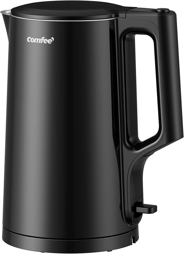 COMFEE' 1.7L Double Wall Electric Tea Kettle and Kettle Water Boiler, 100% Stainless Steel Interi... | Amazon (US)