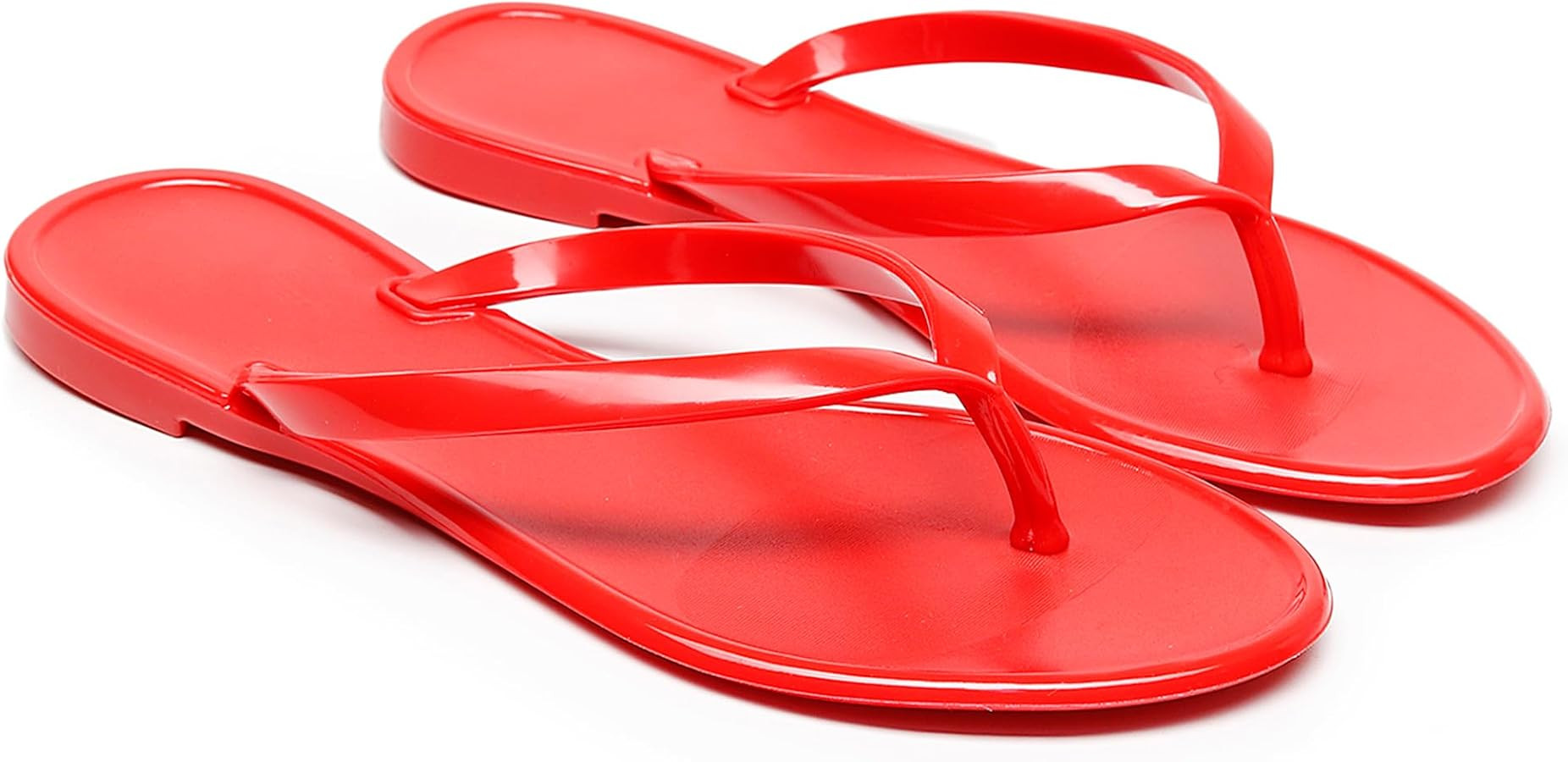 Women Flip Flops Thong Sandals Jelly Shoes Flat Slides Clear Jellies Pool Slippers Bathroom Summe... | Amazon (US)