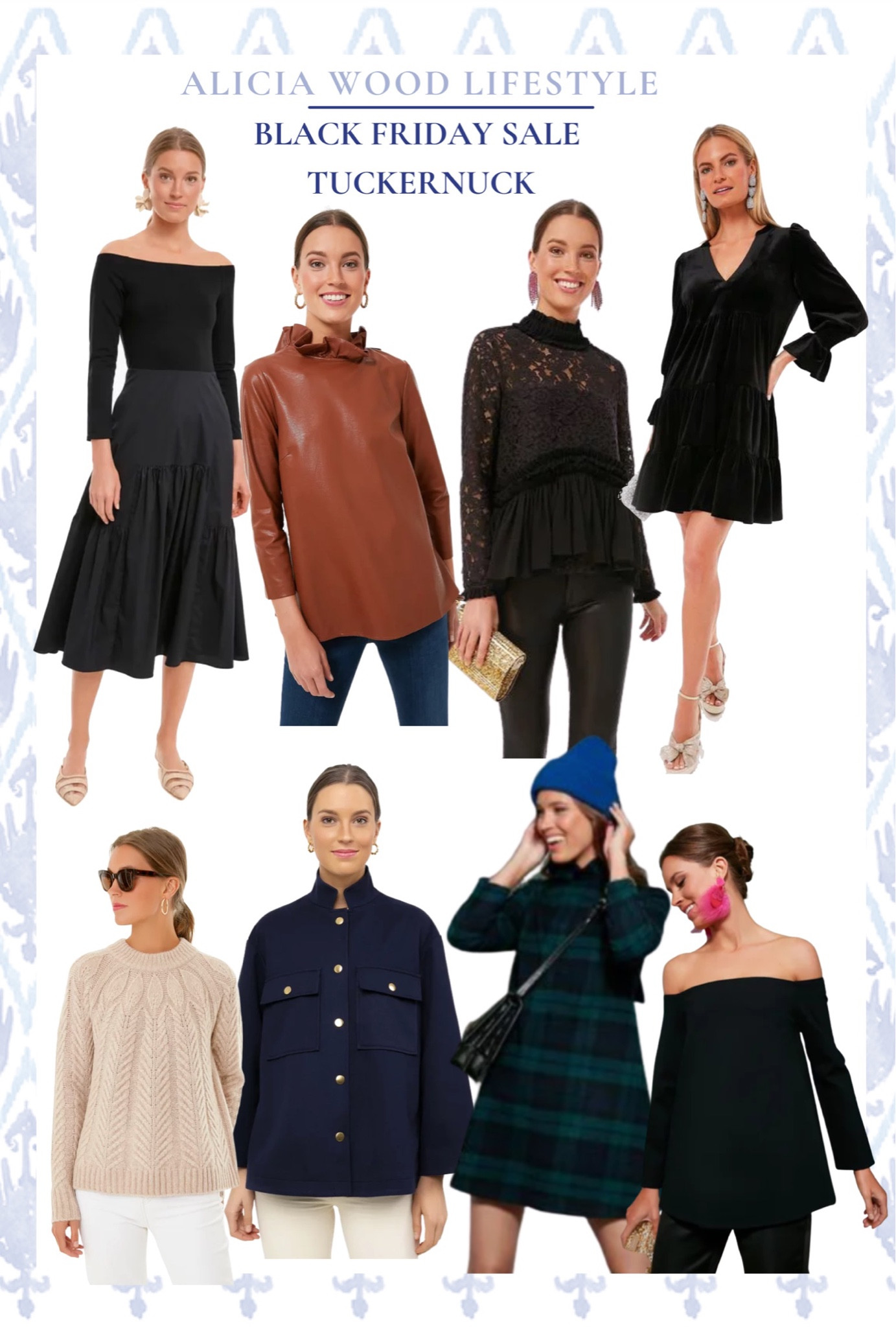 Last day for the Tuckernuck Buy More Save More Cyber Sale!

Black off the shoulder dress, faux leather top, lace top, the best little black dress, oatmeal sweater, black jacket, plaid dress and black off the shoulder top.

#LTKHoliday #LTKCyberweek #LTKsalealert