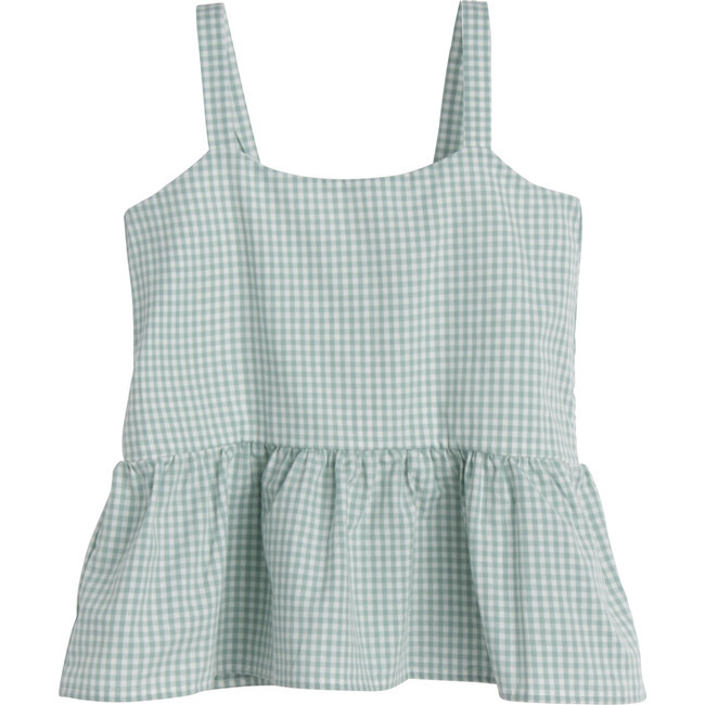 Maison Me | Imani Top, Mini Sage Gingham (Green, Size 2Y) | Maisonette | Maisonette