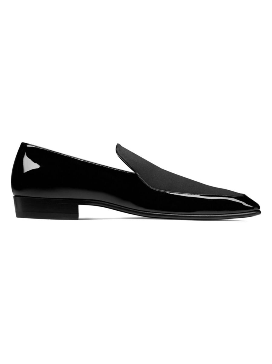 Gabriel Loafers In Patent Leather And Silk Satin | Saks Fifth Avenue