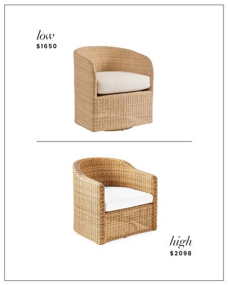 High / Low : Woven Swivel Chair

#LTKHome