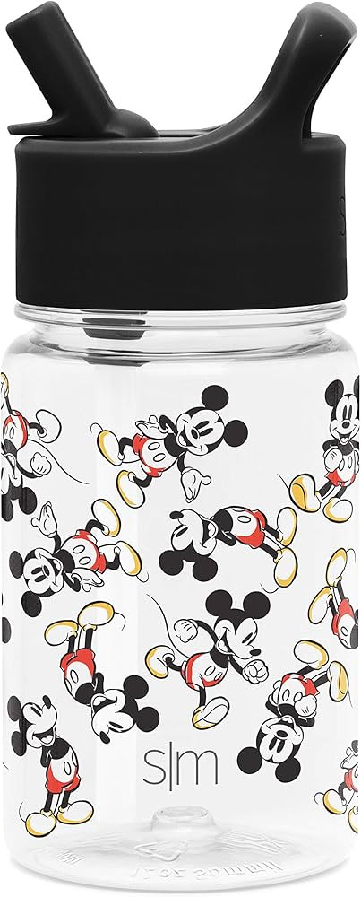Simple Modern Disney Kids Water Bottle Plastic BPA-Free Tritan Cup with Leak Proof Straw Lid | Re... | Amazon (US)