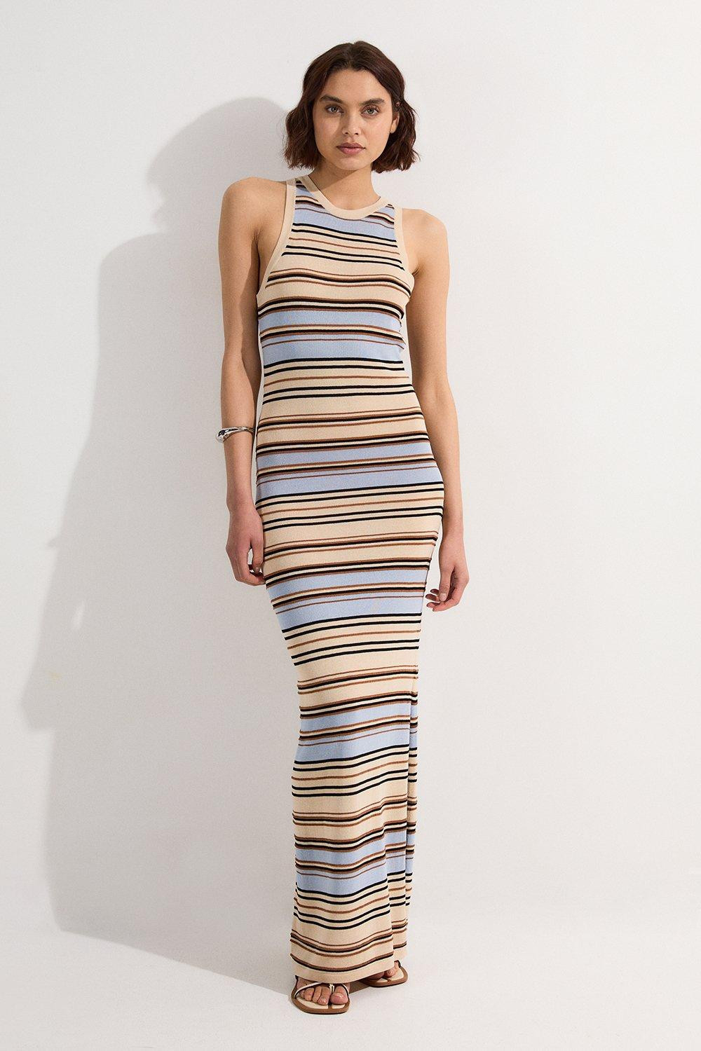 Lightweight Stitch Detail Knitted Dress | Karen Millen US