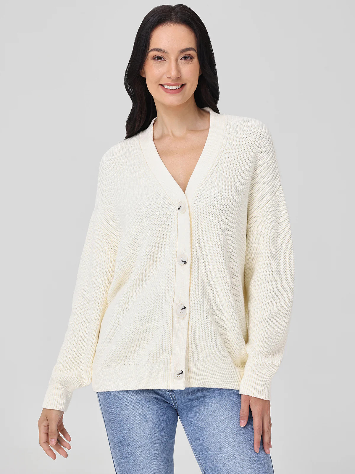 Emilia: Cotton Cocoon Cardigan | 525 America
