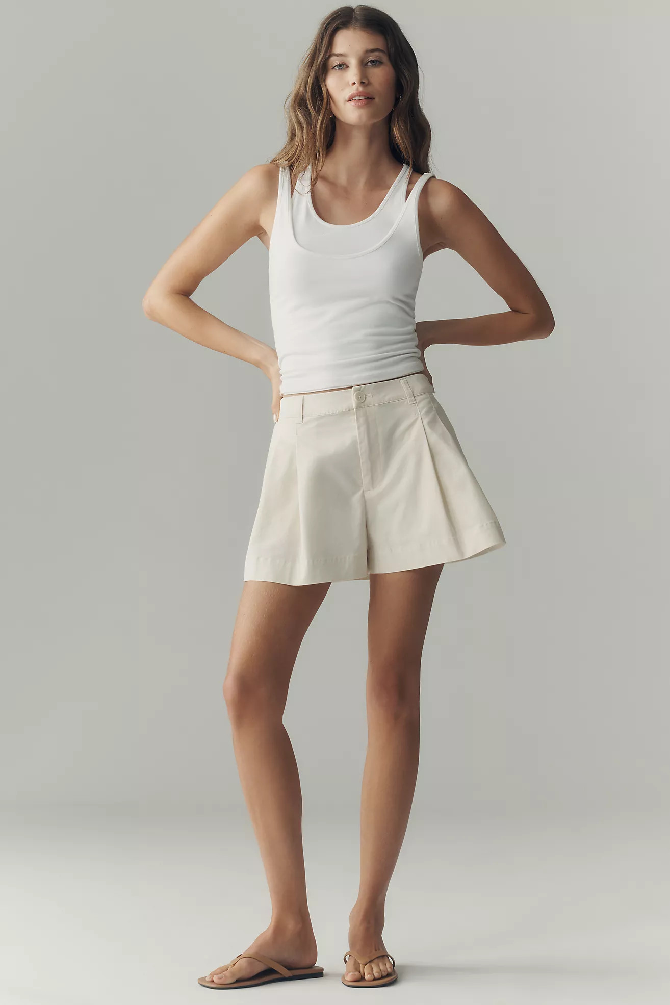 By Anthropologie Cotton Pleated Shorts | Anthropologie (US)