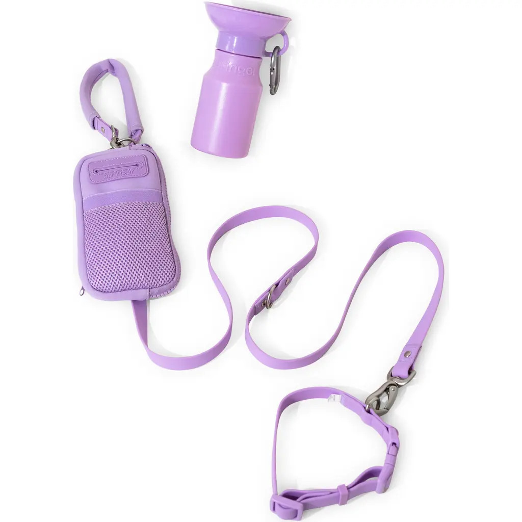 Springer Dog Walk Bag & 15 oz. Water Bottle Set in Lilac at Nordstrom, Size X-Large | Nordstrom