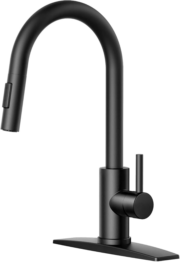 FORIOUS Black Kitchen Faucet, Kitchen Faucets with Pull Down Sprayer, Stainless Steel High Arc Si... | Amazon (CA)