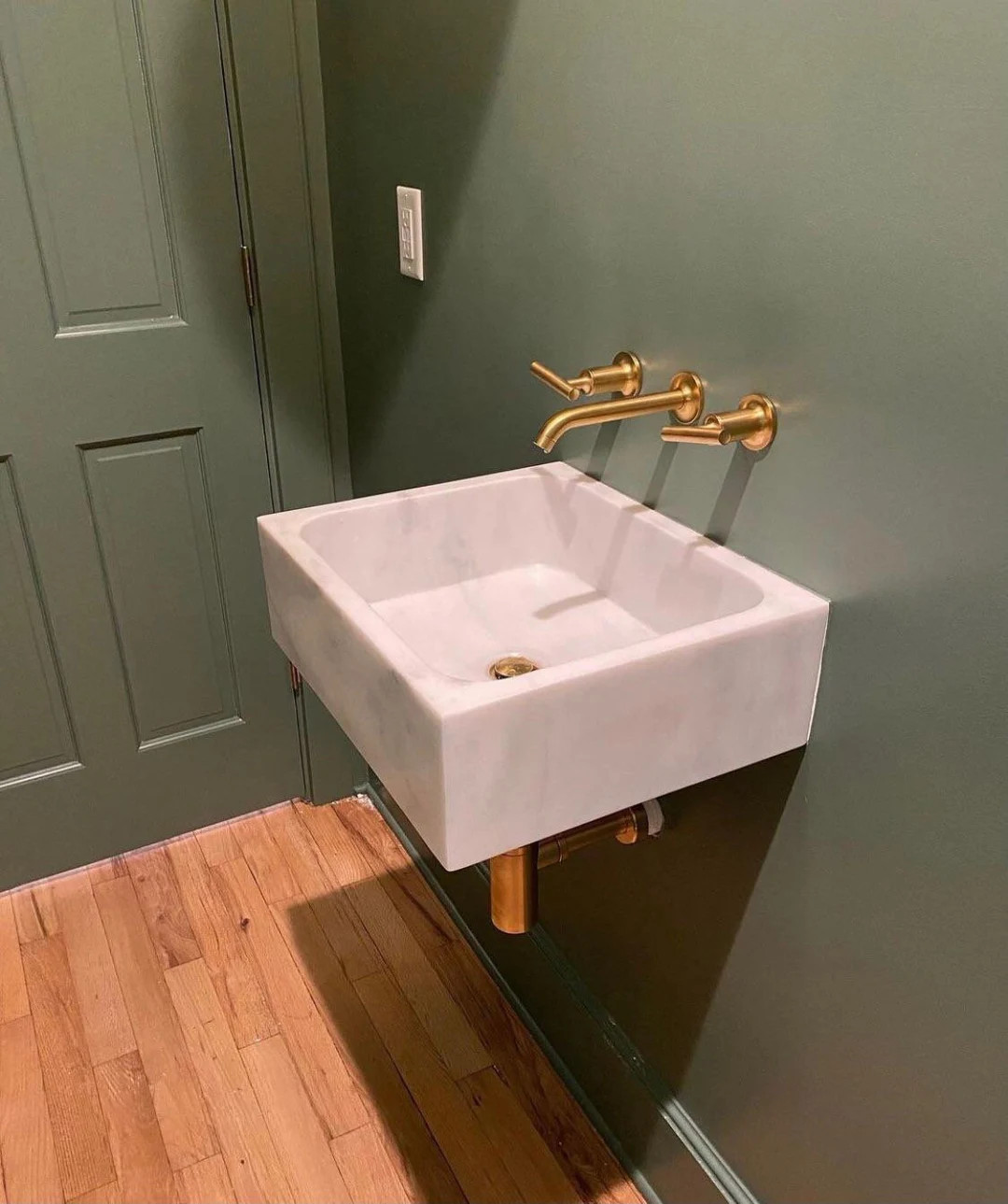 White Marble Sink, Powder Room Sink, Marble Washbasin, Custom Order Sink, Rectangle Sink, Hand Ca... | Etsy (US)