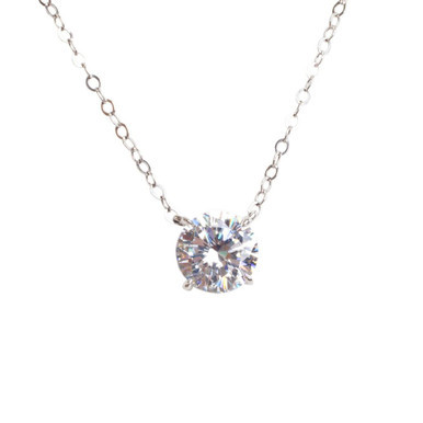 Round Pendant with Side Chain (2.5 TCW) | Fantasia by DeSerio