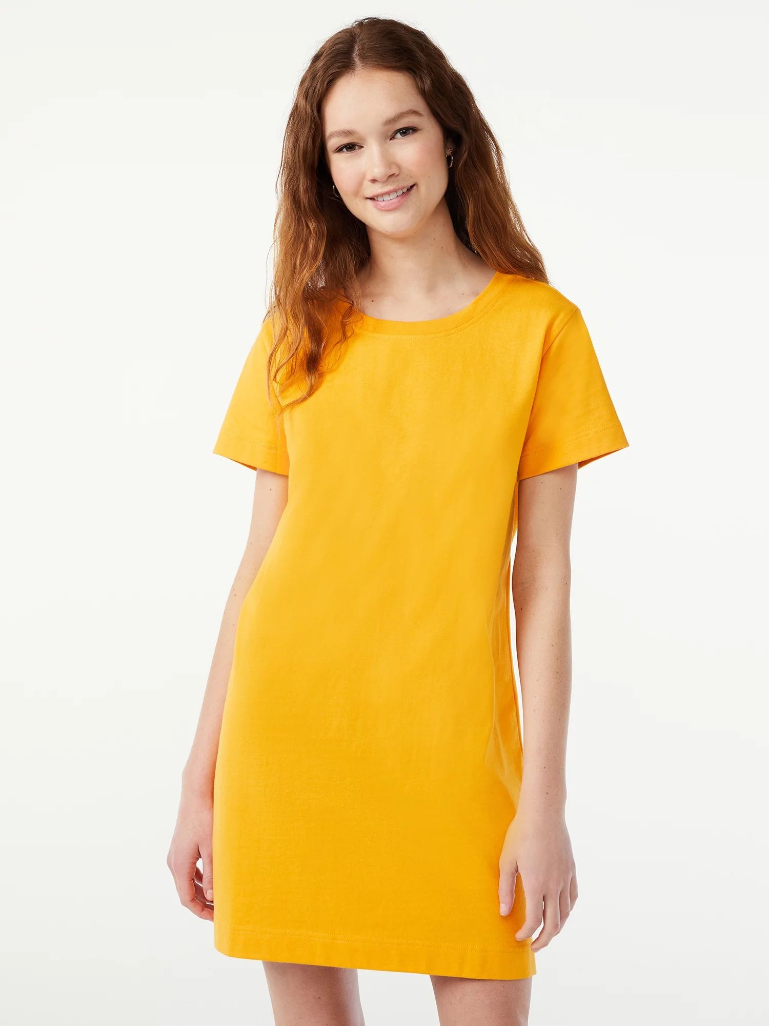 Free Assembly Women's Mini T-Shirt Dress with Short Sleeves | Walmart (US)